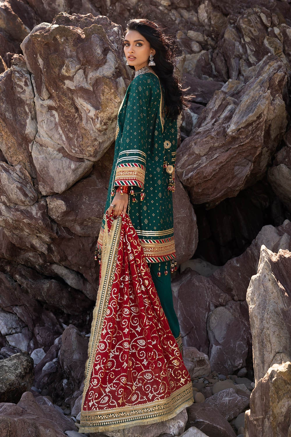 Gul Ahmed | Chunri Lawn 25 | BM-52024 -  Gul Ahmed Ladies Clothes - Original Designer Dress - House of Maryam