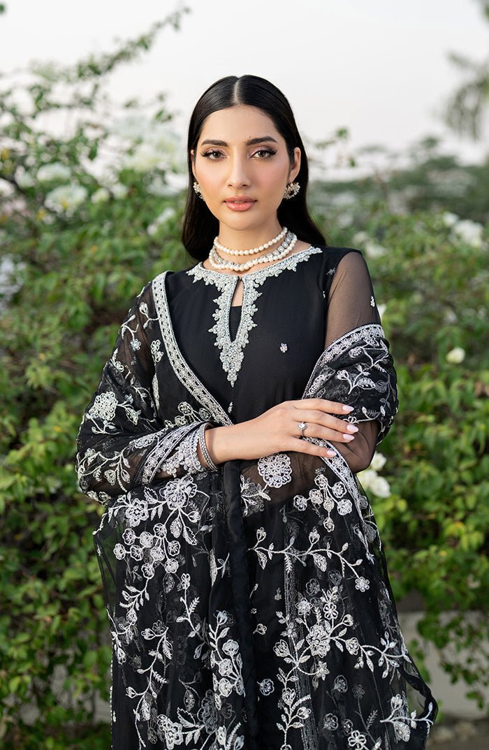 Zarif | Arzou Luxe | CLARA-Brand:Zarif-Type:Ladies Clothes-Black-Net-House of Maryam- Buy in UK, USA