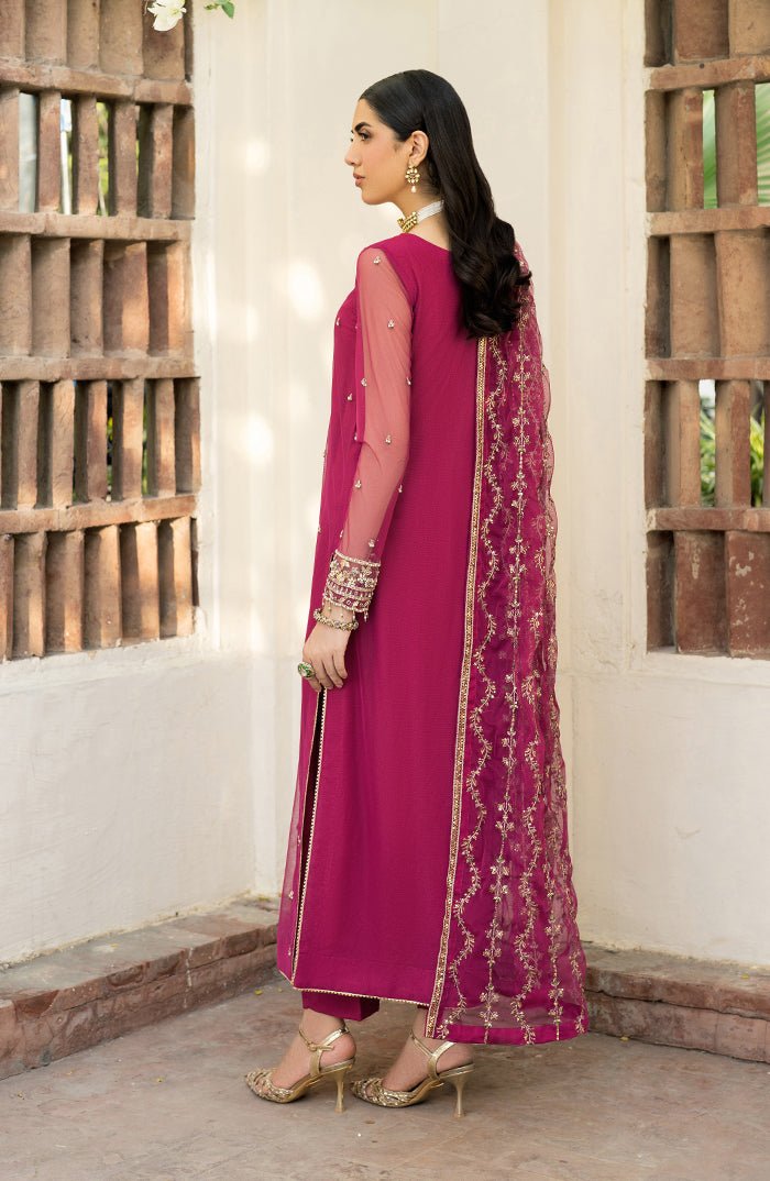 Zarif | Arzou Luxe | REMI-Brand:Zarif-Type:Ladies Clothes-Candy Pink-Net-House of Maryam- Buy in UK, USA
