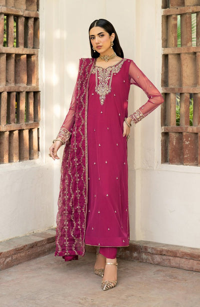 Zarif | Arzou Luxe | REMI-Brand:Zarif-Type:Ladies Clothes-Candy Pink-Net-House of Maryam- Buy in UK, USA