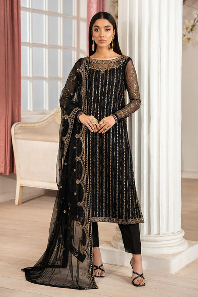 Zarif | Heer Formals | Z-02 YASNA-Brand:Zarif-Type:Ladies Clothes-Black-Net-House of Maryam- Buy in UK, USA