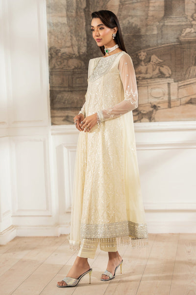 Zarif | Heer Formals | Z-03 AYDA-Brand:Zarif-Type:Ladies Clothes-Ivory-Net-House of Maryam- Buy in UK, USA
