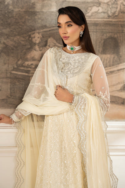 Zarif | Heer Formals | Z-03 AYDA-Brand:Zarif-Type:Ladies Clothes-Ivory-Net-House of Maryam- Buy in UK, USA