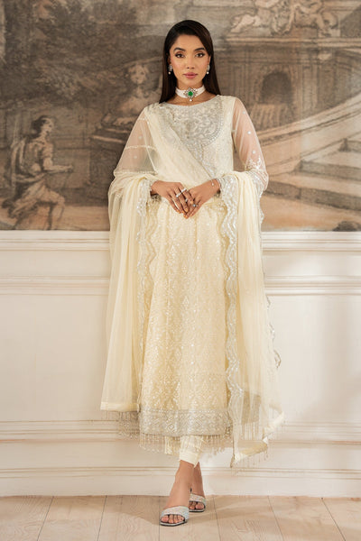 Zarif | Heer Formals | Z-03 AYDA-Brand:Zarif-Type:Ladies Clothes-Ivory-Net-House of Maryam- Buy in UK, USA