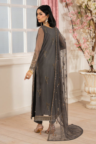 Zarif | Heer Formals | Z-04 SORAYA-Brand:Zarif-Type:Ladies Clothes-Gray-Net-House of Maryam- Buy in UK, USA