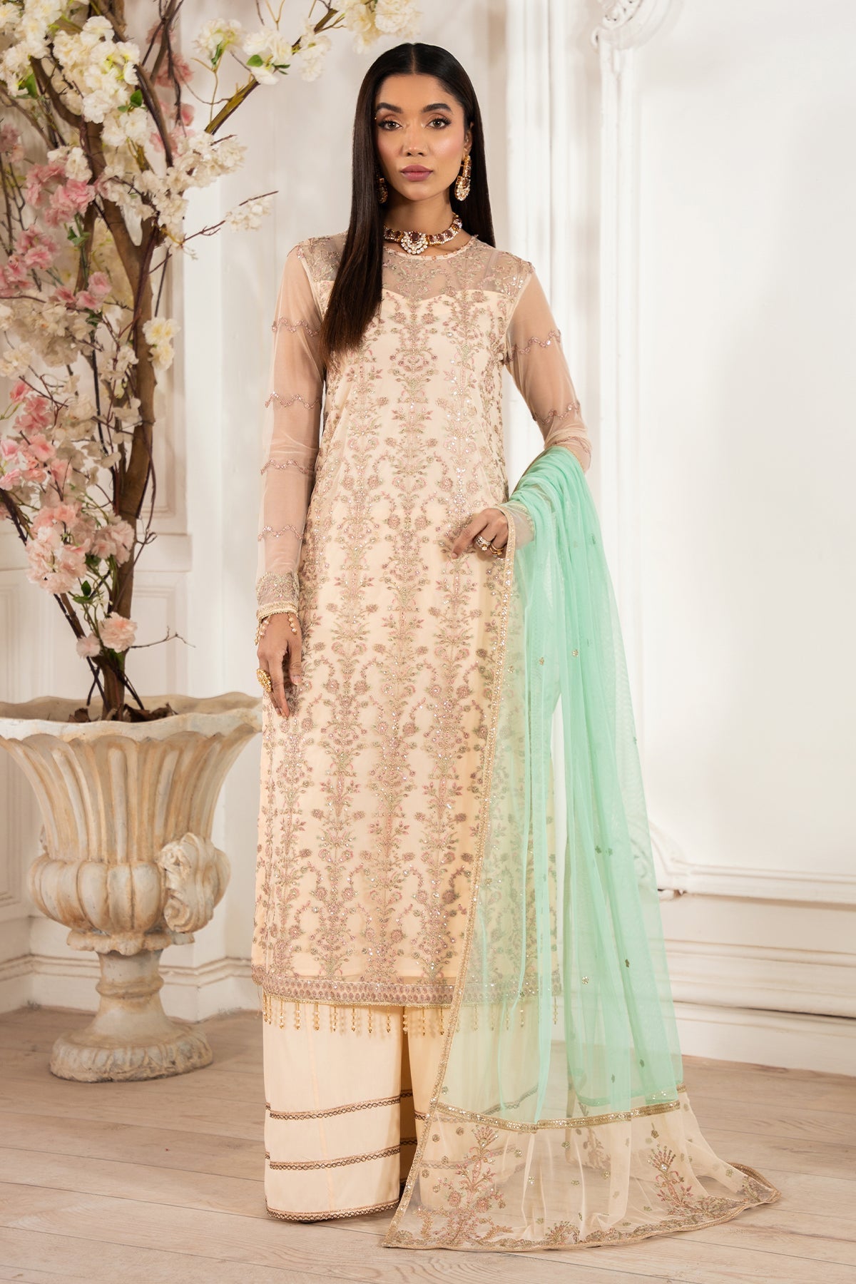 Zarif | Heer Formals | Z-05 ZORAIZ-Brand:Zarif-Type:Ladies Clothes-Skin-Net-House of Maryam- Buy in UK, USA