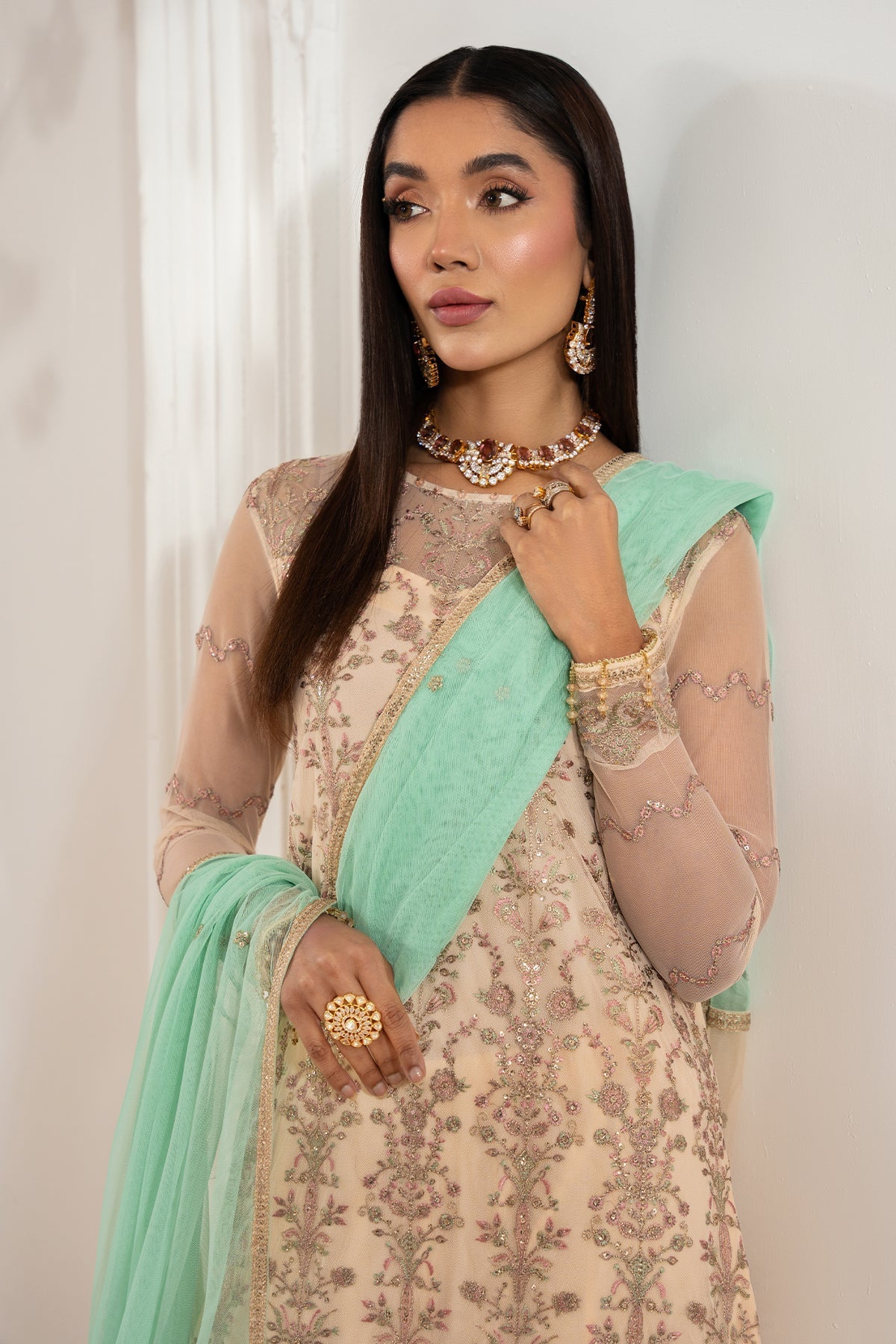 Zarif | Heer Formals | Z-05 ZORAIZ-Brand:Zarif-Type:Ladies Clothes-Skin-Net-House of Maryam- Buy in UK, USA