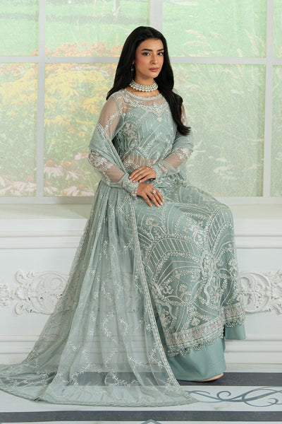 Zarif | Inara Formals | ZRI-01 RUHYA-Brand:Zarif-Type:Ladies Clothes-Ice Blue-Net-House of Maryam- Buy in UK, USA