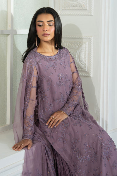 Zarif | Inara Formals | ZRI-03 NISA-Brand:Zarif-Type:Ladies Clothes-Purplish Gray-Net-House of Maryam- Buy in UK, USA