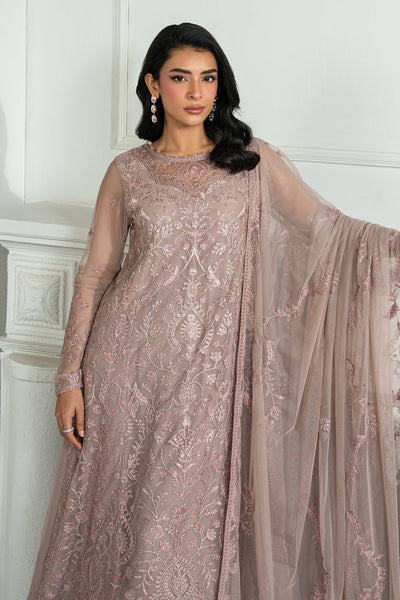 Zarif | Inara Formals | ZRI-06 HAYDA-Brand:Zarif-Type:Ladies Clothes-Pinkish Gray-Net-House of Maryam- Buy in UK, USA