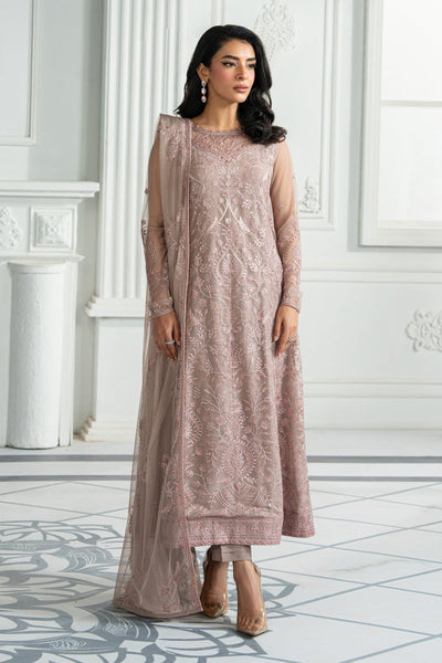 Zarif | Inara Formals | ZRI-06 HAYDA-Brand:Zarif-Type:Ladies Clothes-Pinkish Gray-Net-House of Maryam- Buy in UK, USA