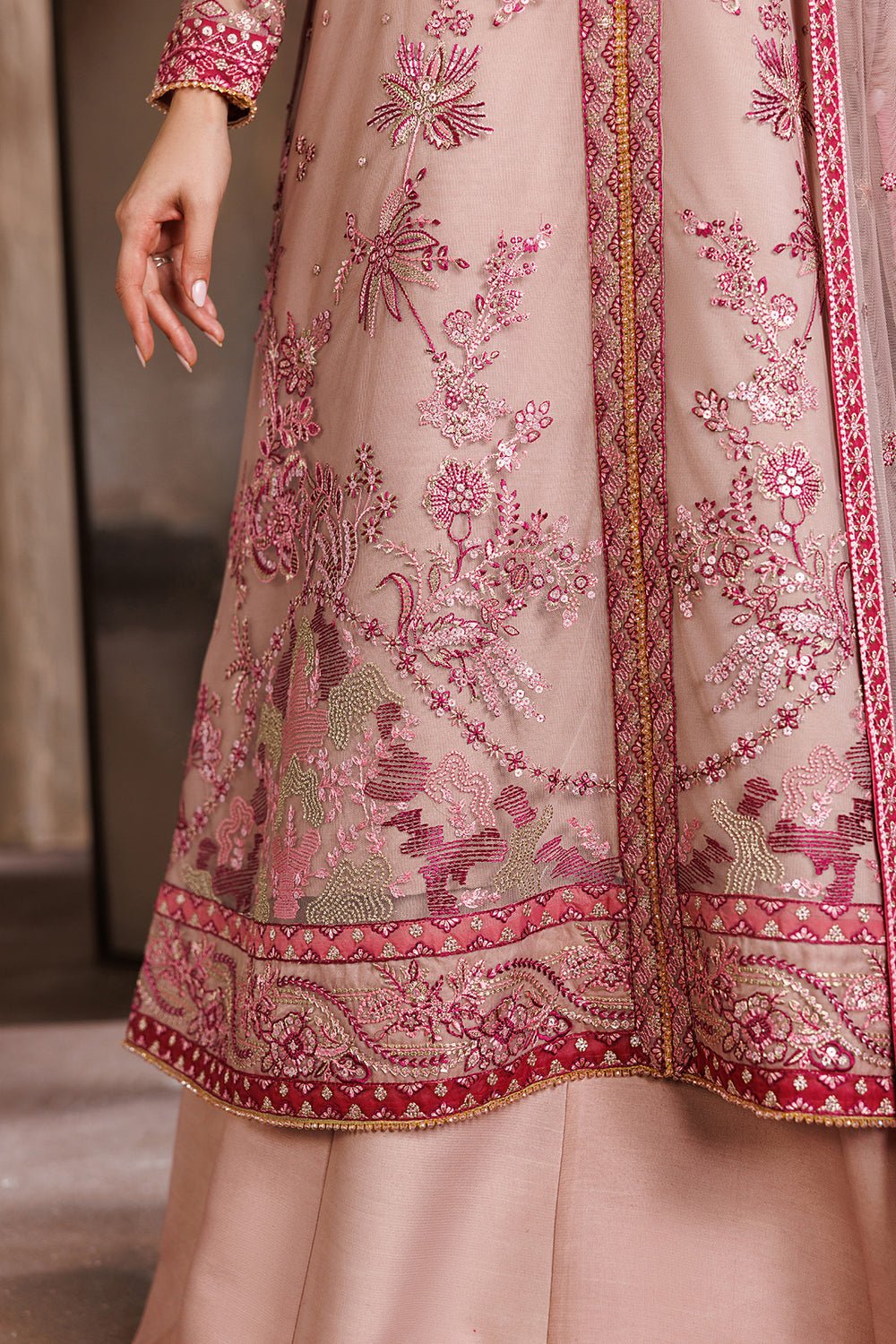 Zarif | Zayrah Formals | ZYR-PARISA-02-Brand:Zarif-Type:Ladies Clothes-Pink-Net-House of Maryam- Buy in UK, USA