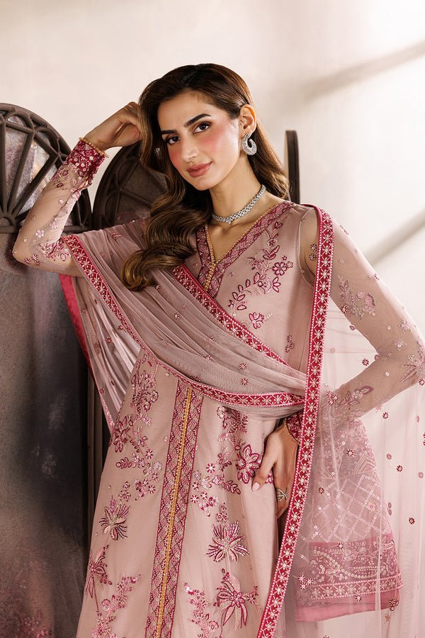 Zarif | Zayrah Formals | ZYR-PARISA-02-Brand:Zarif-Type:Ladies Clothes-Pink-Net-House of Maryam- Buy in UK, USA