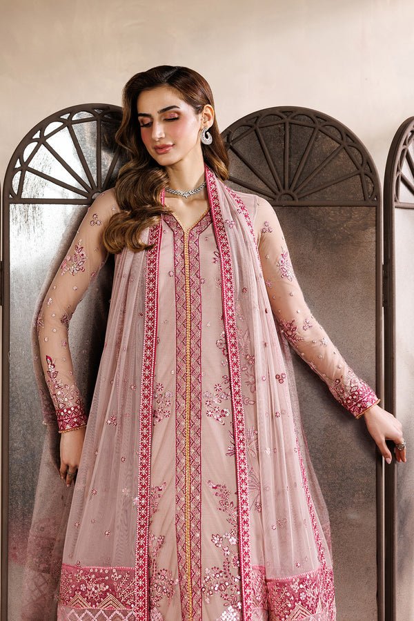 Zarif | Zayrah Formals | ZYR-PARISA-02-Brand:Zarif-Type:Ladies Clothes-Pink-Net-House of Maryam- Buy in UK, USA