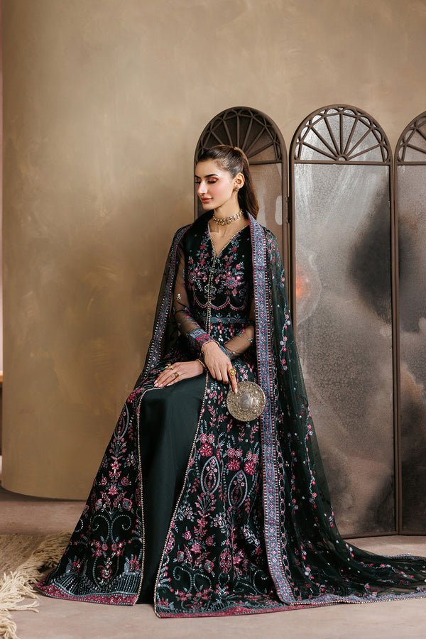 Zarif | Zayrah Formals |ZYR-PARWAN-03-Brand:Zarif-Type:Ladies Clothes-Black-Net-House of Maryam- Buy in UK, USA