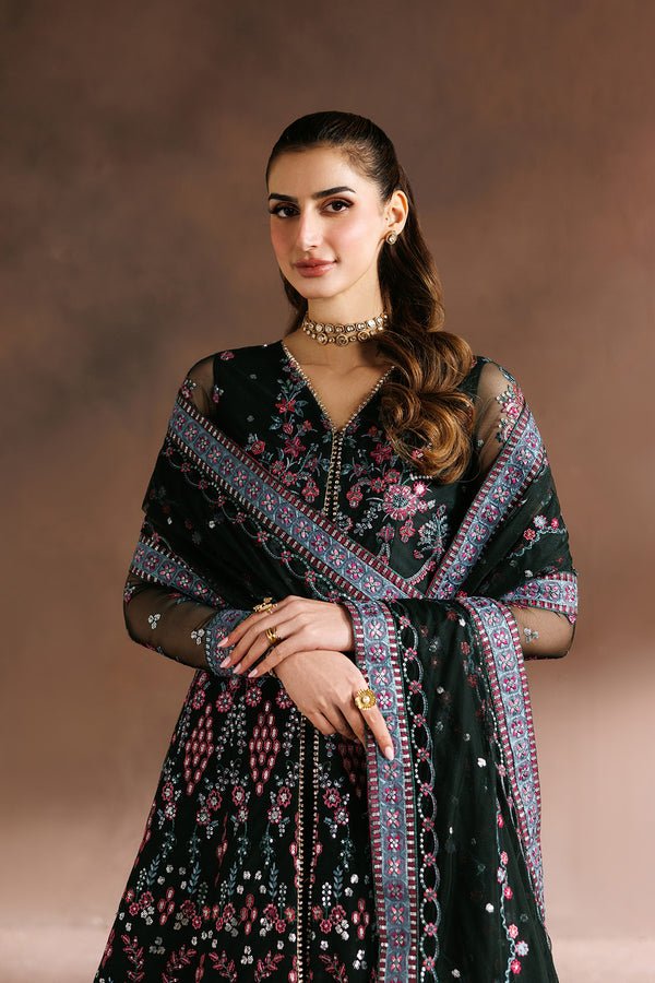 Zarif | Zayrah Formals |ZYR-PARWAN-03-Brand:Zarif-Type:Ladies Clothes-Black-Net-House of Maryam- Buy in UK, USA