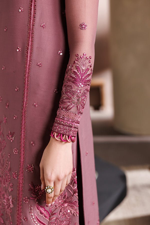 Zarif | Zayrah Formals | ZYR-SAAZ-04-Brand:Zarif-Type:Ladies Clothes-Brownish Purple-Chiffon-House of Maryam- Buy in UK, USA