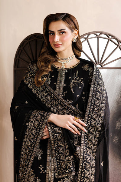 Zarif | Zayrah Formals | ZYR-SUMBUL-05-Brand:Zarif-Type:Ladies Clothes-Black-Chiffon-House of Maryam- Buy in UK, USA