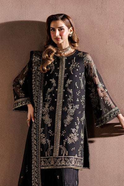Zarif | Zayrah Formals | ZYR-SUMBUL-05-Brand:Zarif-Type:Ladies Clothes-Black-Chiffon-House of Maryam- Buy in UK, USA