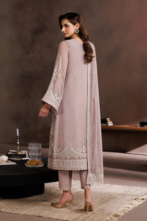 Zarif | Zayrah Formals | ZYR-SUNEHRI-08-Brand:Zarif-Type:Ladies Clothes-Oyster Pink-Chiffon-House of Maryam- Buy in UK, USA