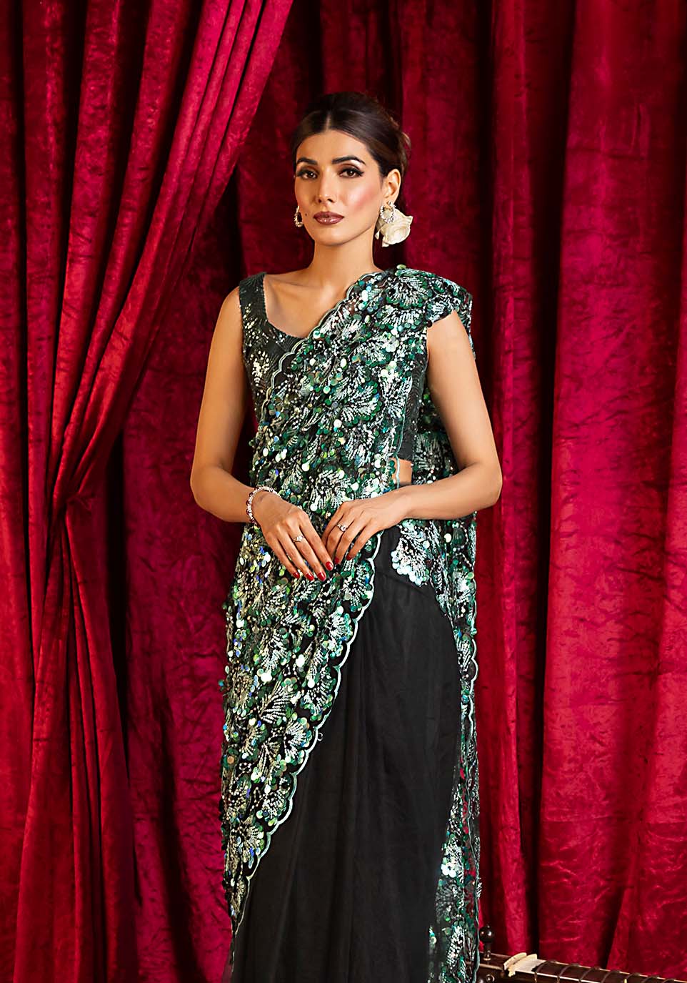 Zarqash | Bling Series | VERDANT by Designer Zarqash - House of Maryam - Pakistani Designer Ethnic Wear in {{ shop.shopifyCountryName }}