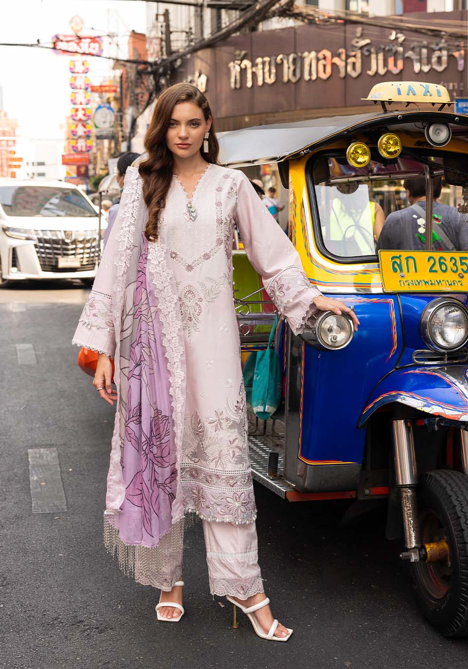 Zarqash | Luxury Lawn 25 | ZQLU 0010 ELSA-Brand:Zarqash-Type:Ladies Clothes-Pastel Pink-Lawn-House of Maryam- Buy in UK, USA