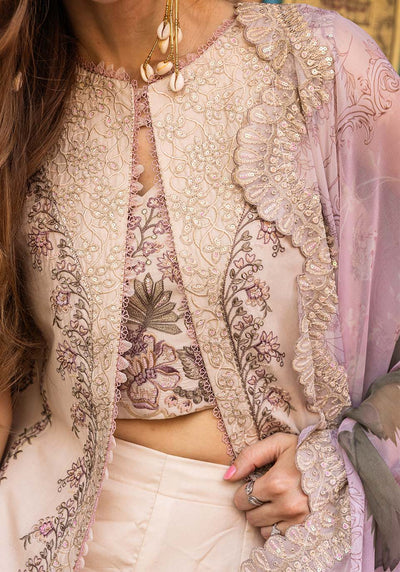 Zarqash | Luxury Lawn 25 | ZQLU 002 Ambrose-Brand:Zarqash-Type:Ladies Clothes-Ivory-Lawn-House of Maryam- Buy in UK, USA