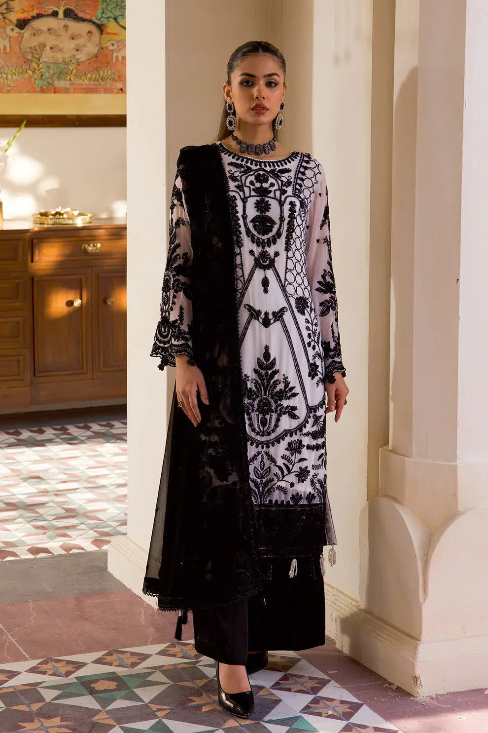 Azure | Embroidered Formals | ZN-06 by Zebtan - House of Maryam