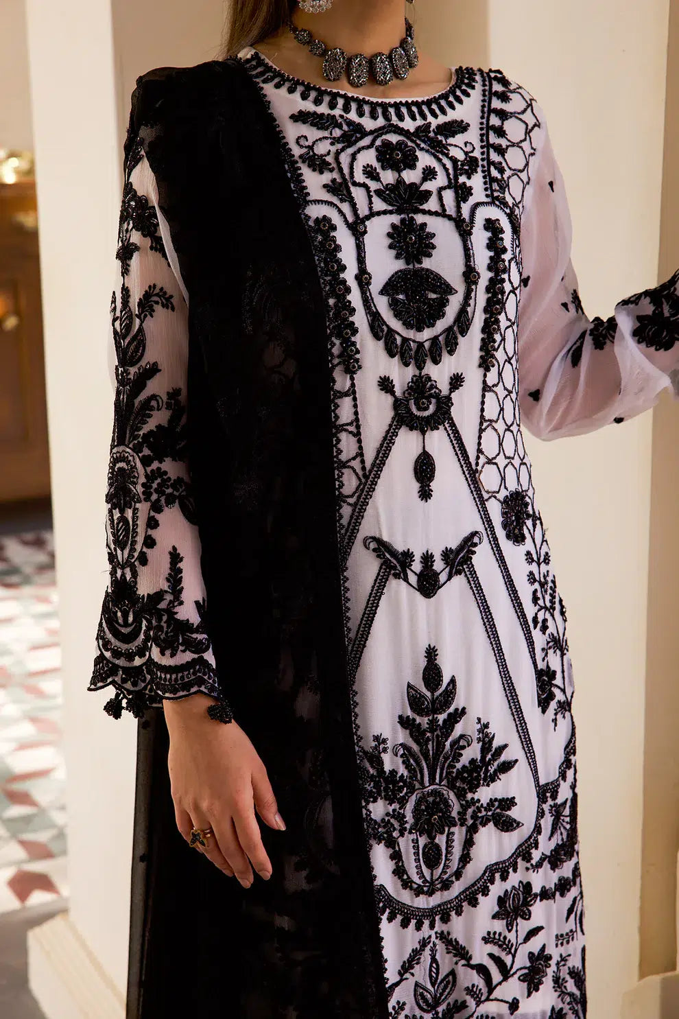 Azure | Embroidered Formals | ZN-06 -  Zebtan Formal - Original Designer Dress - House of Maryam