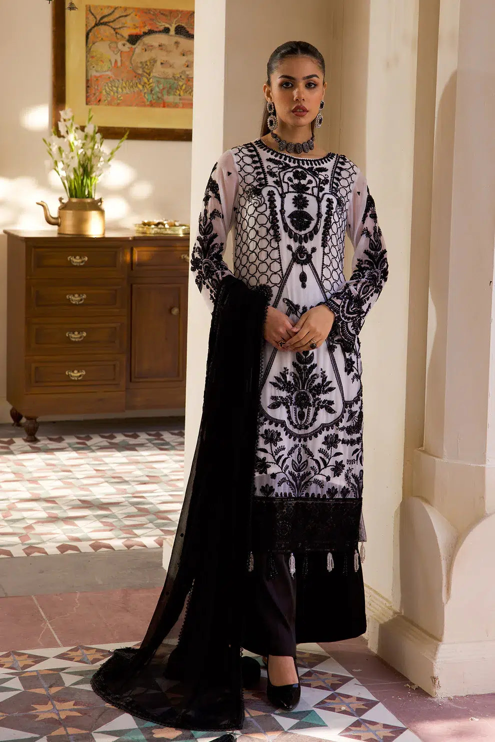 Azure | Embroidered Formals | ZN-06 -  Zebtan Formal - Original Designer Dress - House of Maryam