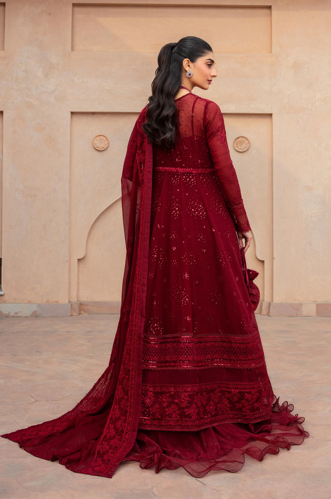 Zeen | Azalea Collection | Merlot by Designer Zeen - House of Maryam - Pakistani Designer Ethnic Wear in {{ shop.shopifyCountryName }}